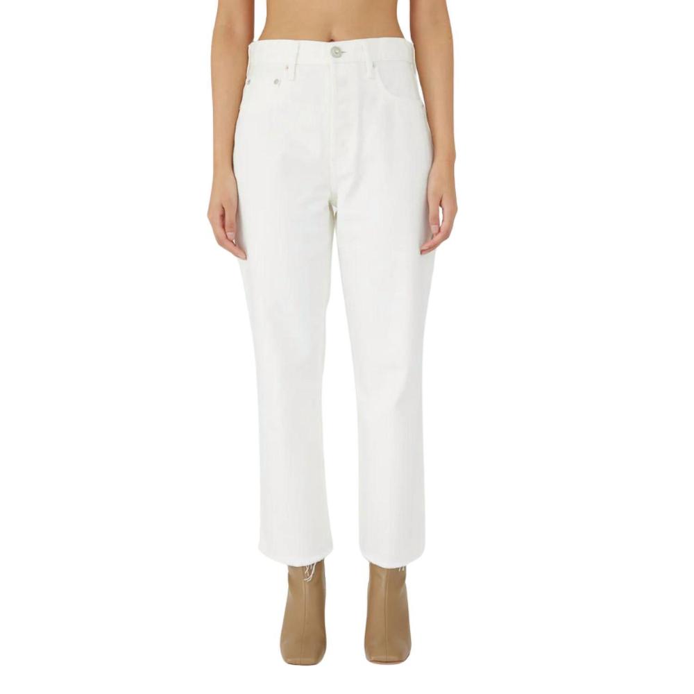 NEW MOUSSY robco wide straight leg pants in white
